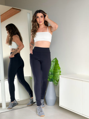 CALÇA LEGGING POLIAMIDA - COM BOLSO LATERAL